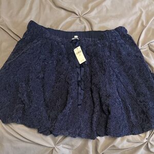 aerie Navy Lace Circle Skirt